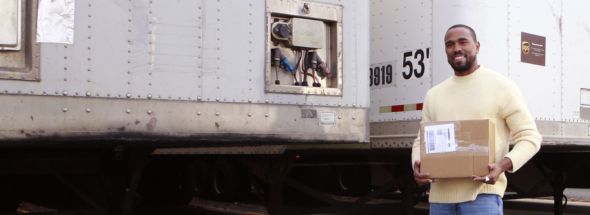 Gus, part of our returns processing team, stands ready to help at the cargo bay.
